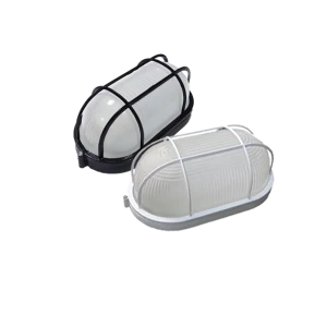 Светильник ЖКХ с решеткой Round WP 60 21 02 60 Вт IP54, накладной, овал, цвет черный 82739919 STLM-2143403
