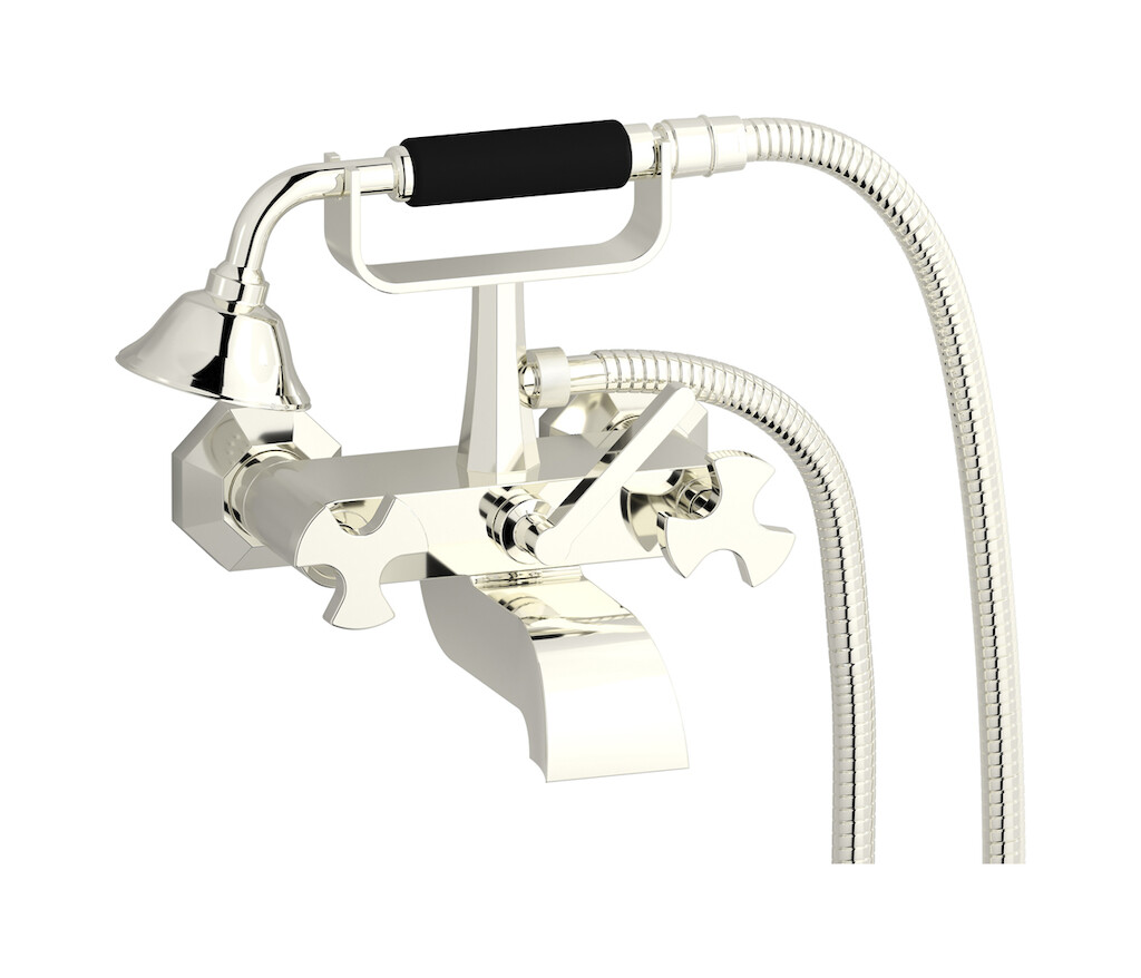 Настенный смеситель для ванной в комплекте с душевым гарнитуром WE ARE IB bt250pl Platinum Belmondo 