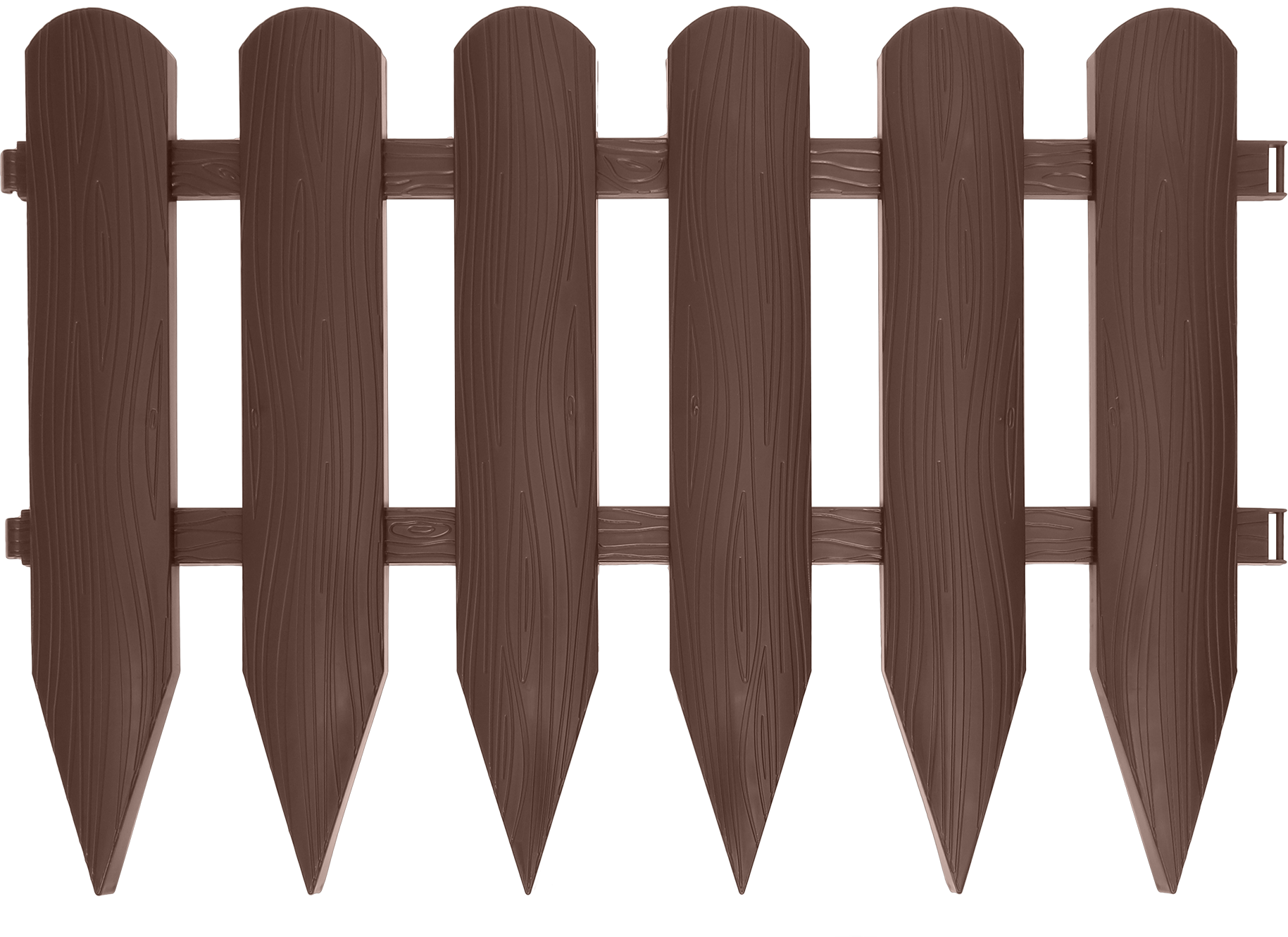 ПРОТЭКТ Штакетник декоративный для цветников с текстурой дерева 84621389