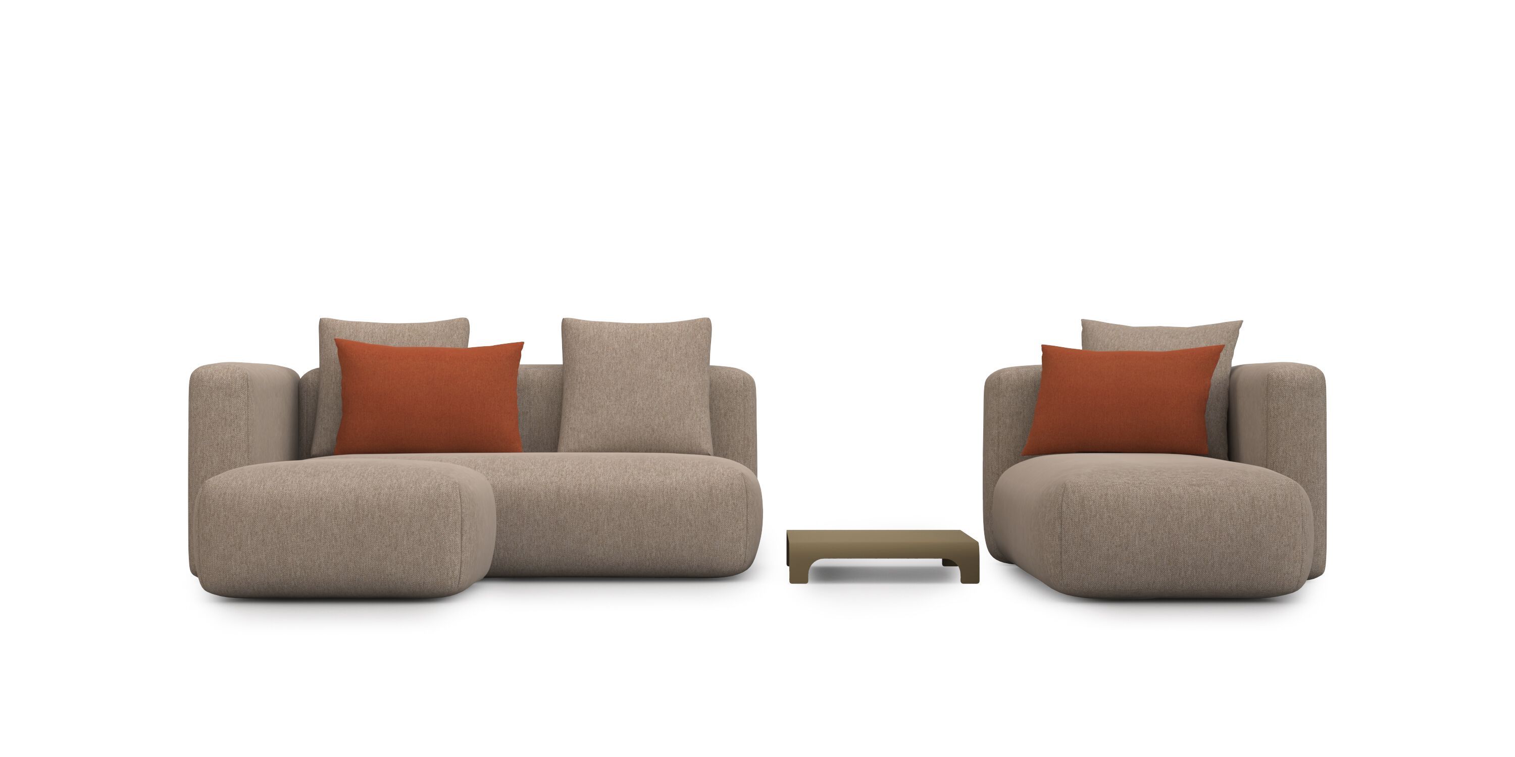 Тканевый диван с полуостровом HANNABI MODEL NO.20 TERRA ARCH-00099933 - Вид №3