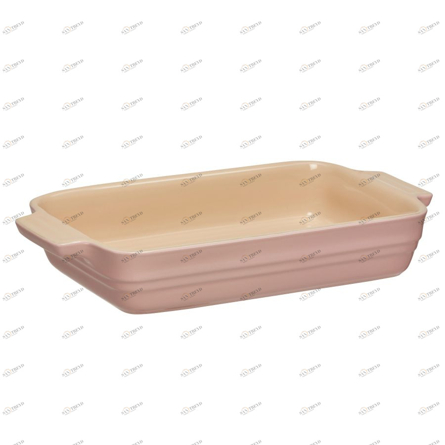Блюдо прямоугольное Le Creuset, каменная керамика, 26х17 см, розовое 91004726401000