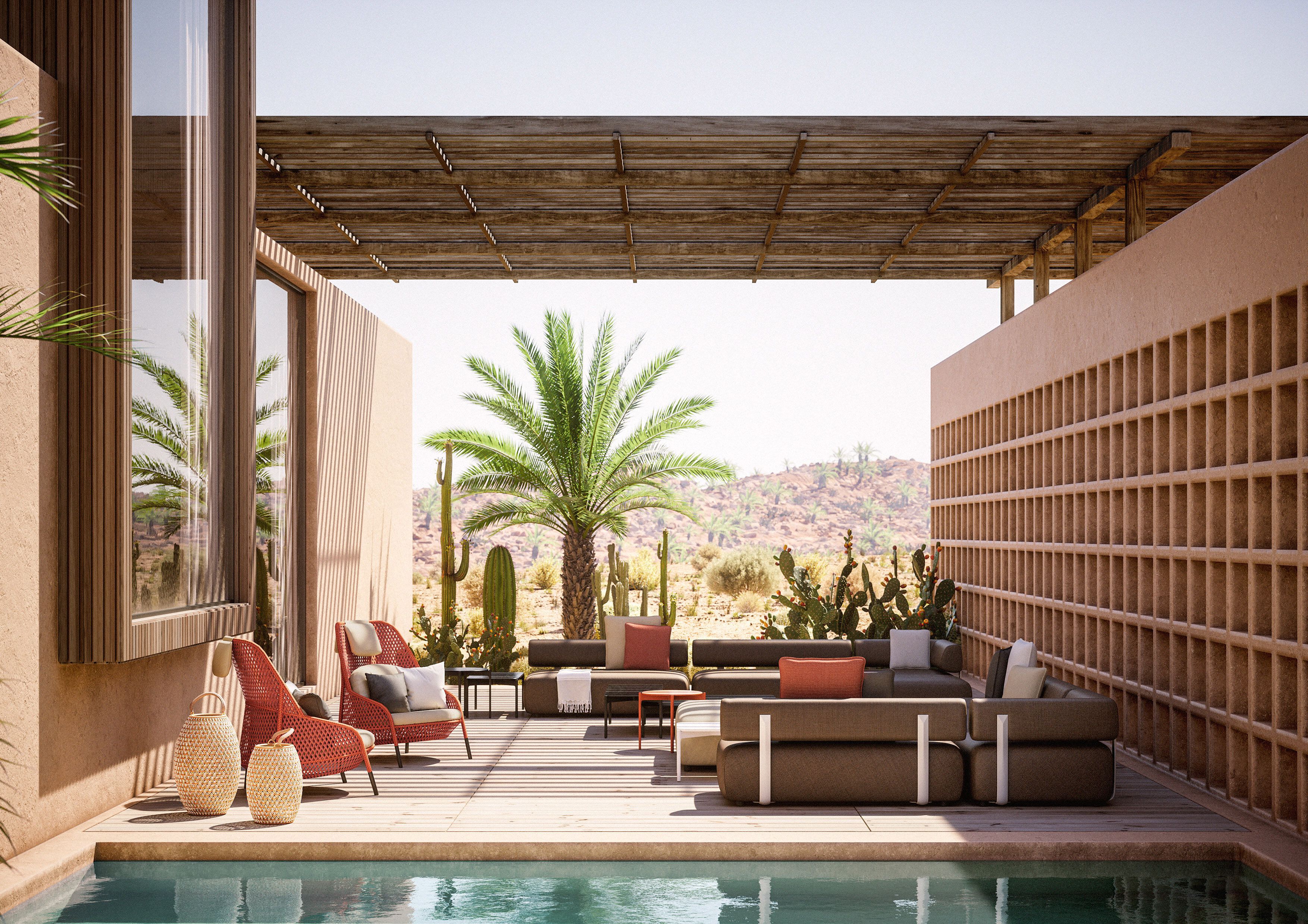 Алюминиевый прямоугольный садовый столик с порошковым покрытием с керамическим материалом DEDON IZON ARCH-00042396 - Вид №16