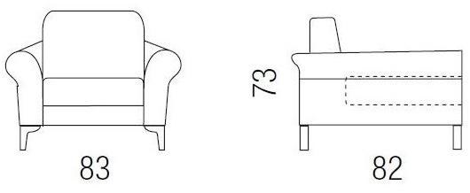 Milano Bedding Кресло со съемным чехлом из ткани sun-id-1389072 - Вид №3