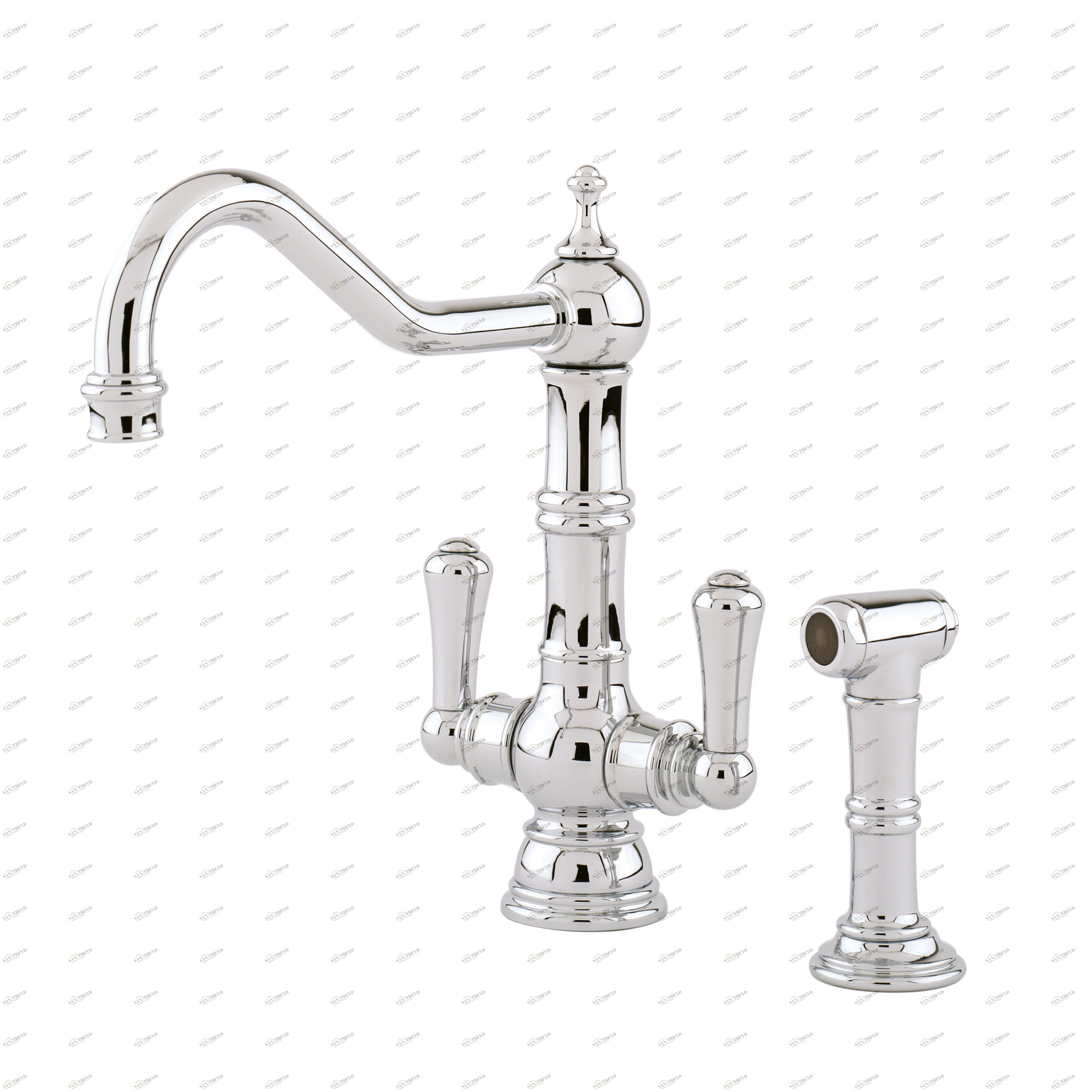 Traditional bathrooms Однорычажный смеситель для кухни в стиле ретро P&R PICARDIE Pr4766.bn 