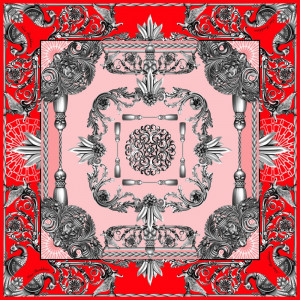 10633882 МД Нины Ручкиной Платок сувенирный "Русское чугунное литье" 90х90см Ткань