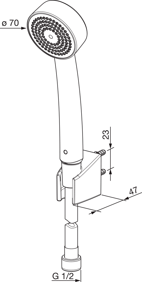 Oras 532 Ручной душевой комплект 532 Apollo Хром  - Вид №3