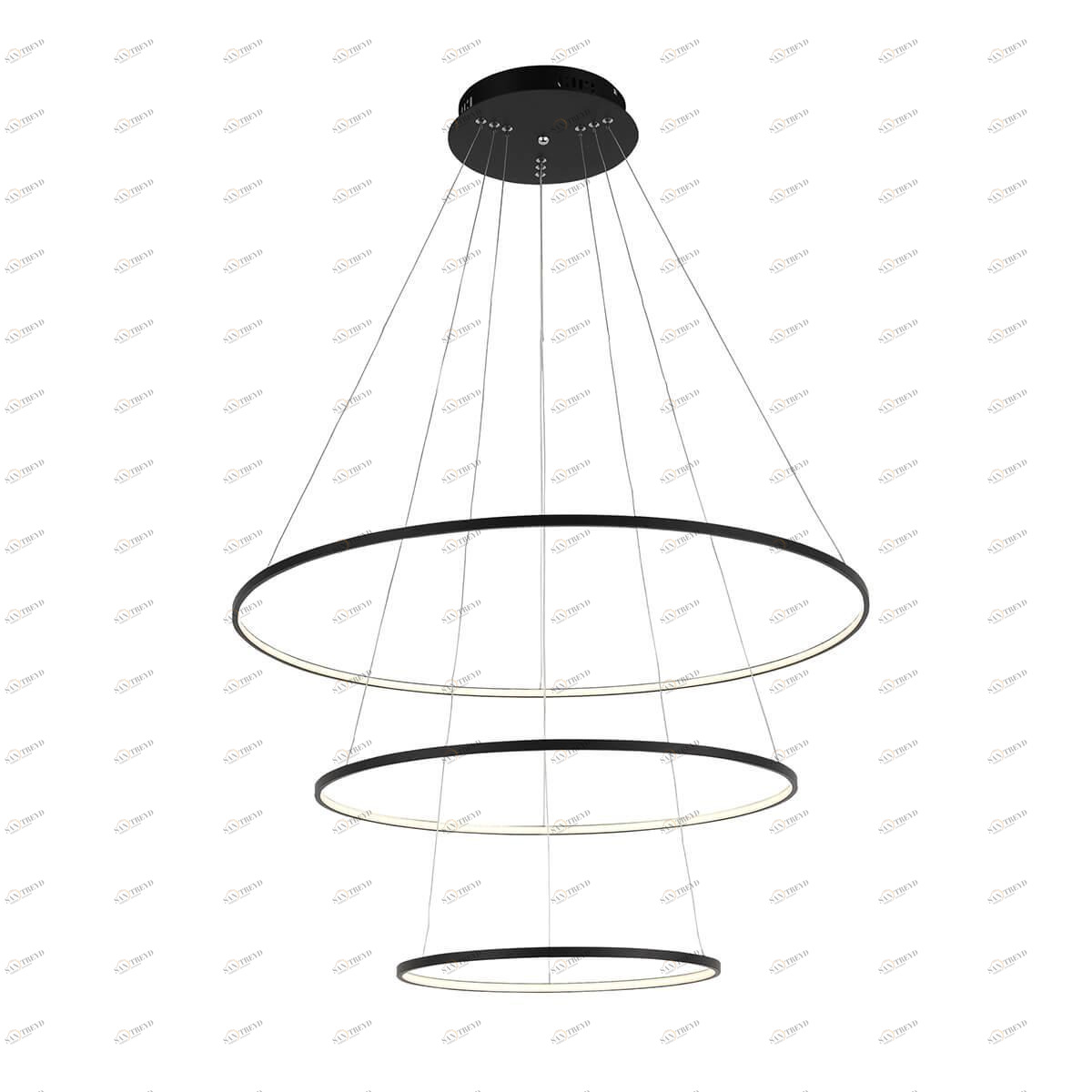 Люстра светодиодная подвесная черная ST Luce Erto SL904.403.03 ST LUCE ДИЗАЙНЕРСКИЕ, ERTO 00-3834522 Белый;черный 