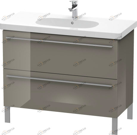 XL651708989 X-Large Тумбочка напольная Фланелево-серый глянцевый лак Duravit