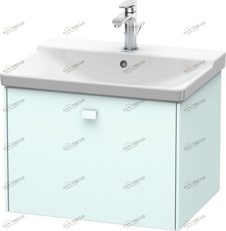 BR402000909 Brioso Тумбочка подвесная Светло-голубой матовый декор Duravit
