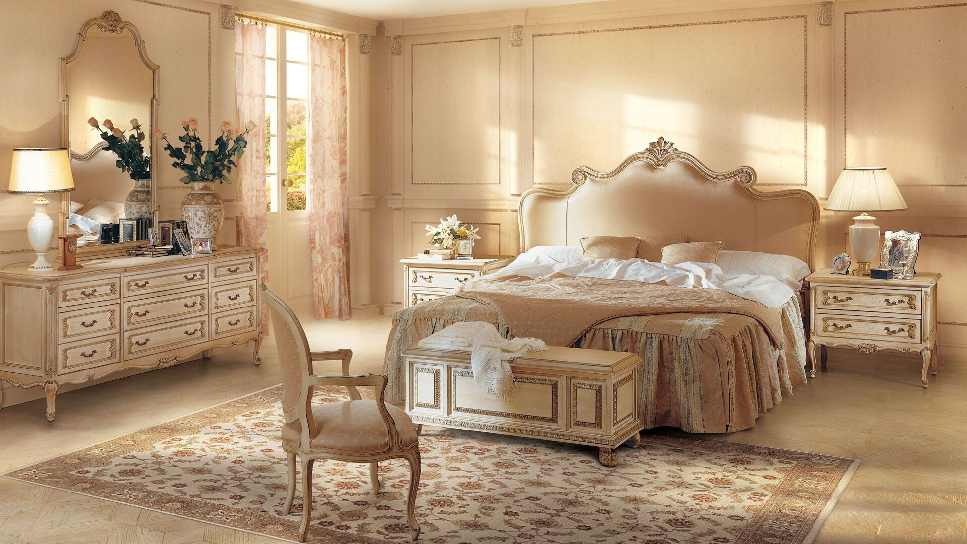 Кровать в стиле Людовика XV с мягким изголовьем ANGELO CAPPELLINI Timeless Italian Style ARCH-00029155 - Вид №1