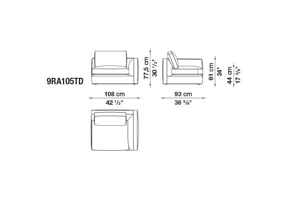 Ткань диван B&B Italia Ричард ARCH-00082196 - Вид №4