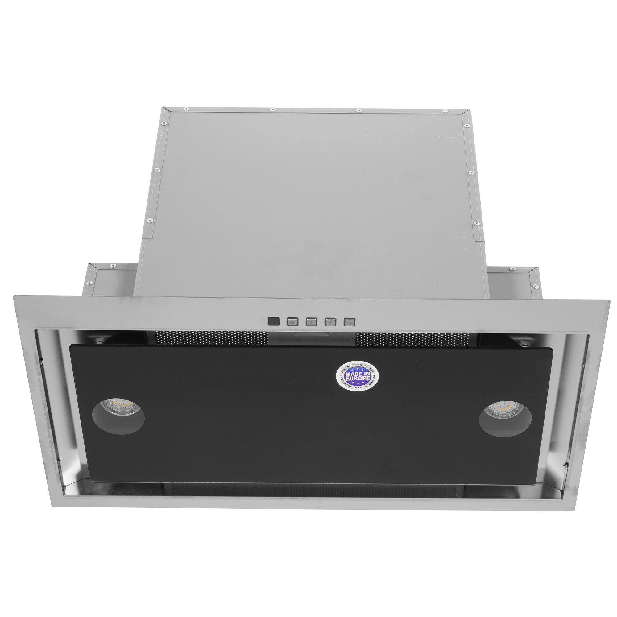 1217324 Вытяжка полновстраиваемая Akpo WK-6 Neva glass серебристый/черный STDN-0083494 - Вид №1
