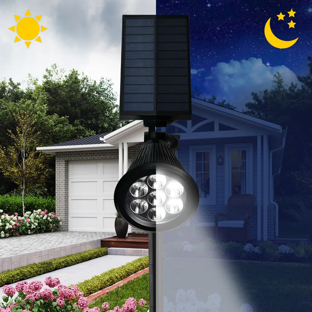 Светильник светодиодный уличный Duwi Solar LED на солнечных батареях 5 режимов 1.5Вт 6500К+RGB IP65 датчик освещения черный STLM-2111070 - Вид №2
