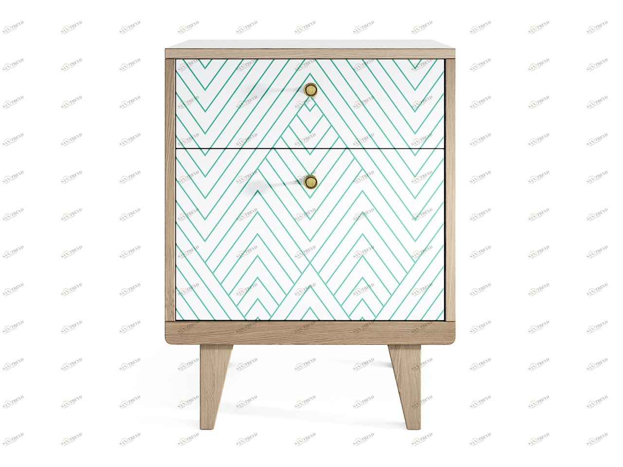 Тумбочка прикроватная белая Thimon THE IDEA  210285 Бежевый;белый;дуб сонома 