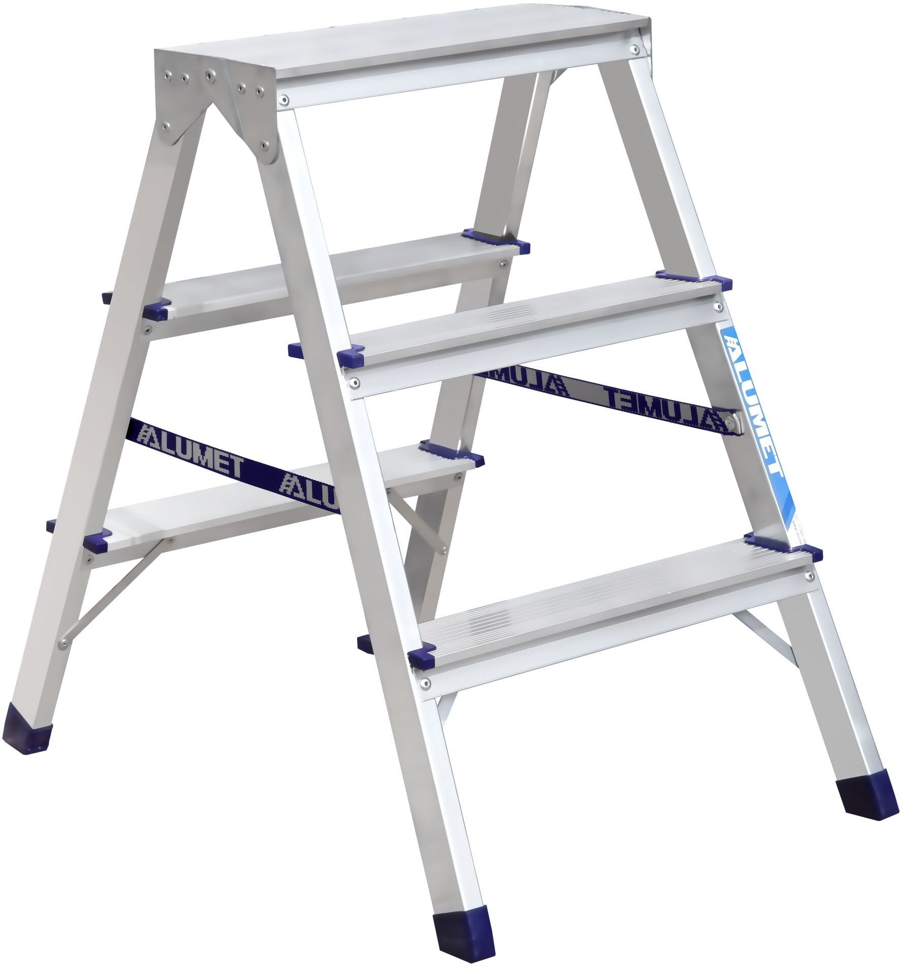 Двухсторонняя стремянка алюминиевая 3 ст.