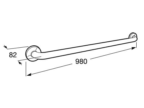 Металлическая U-образная ручка для ванны с антибактериальной обработкой Roca ACCESS ARCH-00141793 - Вид №9