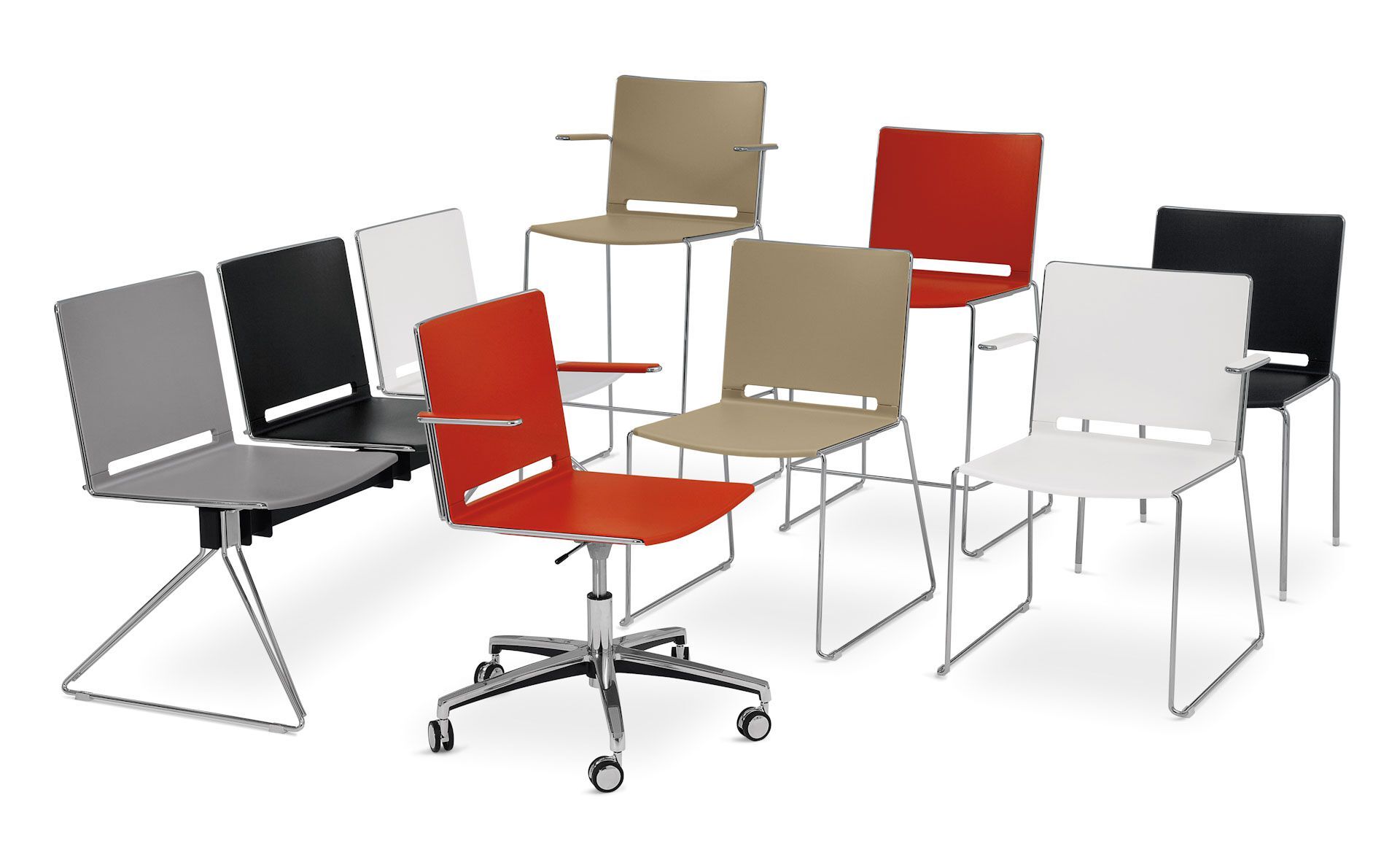 Офисное кресло из полипропилена с 5 спицами Diemmebi laFILÒ ARCH-00135311 - Вид №2