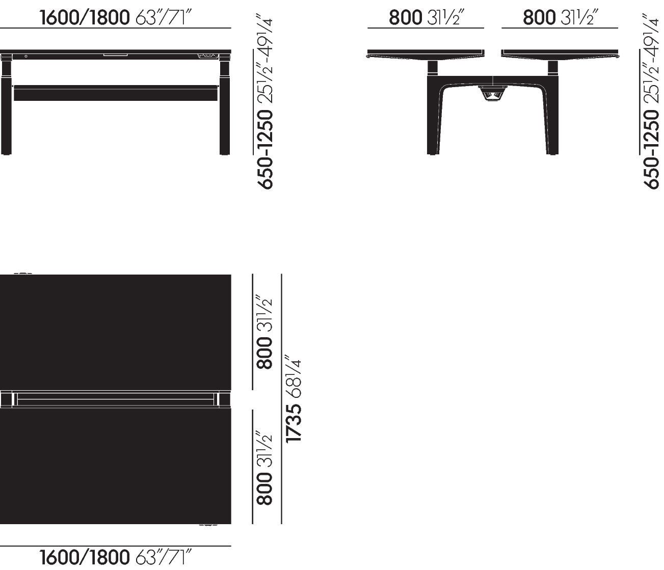 Множественный прямоугольный стол VITRA CDS ARCH-00096468 - Вид №92