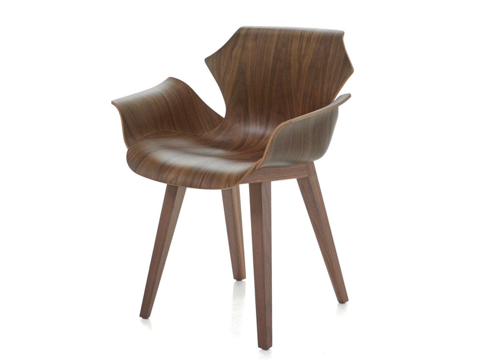 Деревянный стул с подлокотниками BassamFellows Petal ARCH-00121682