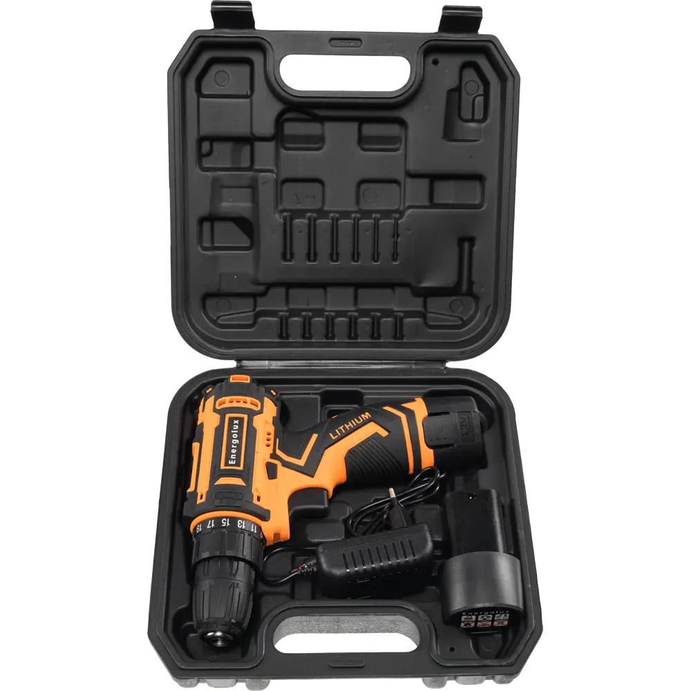 Аккумуляторная дрель-шуруповерт Energolux ДА12ЛМ/2 с двумя батареями 89433415 STLM-1572315 - Вид №12