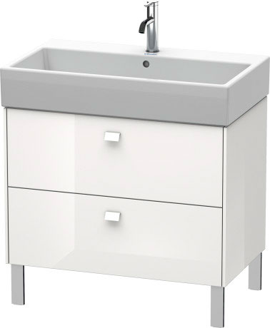 BR443502222 Тумбочка напольная Brioso #BR4435 784 x 459 мм Белый глянцевый декор Duravit - Вид №2