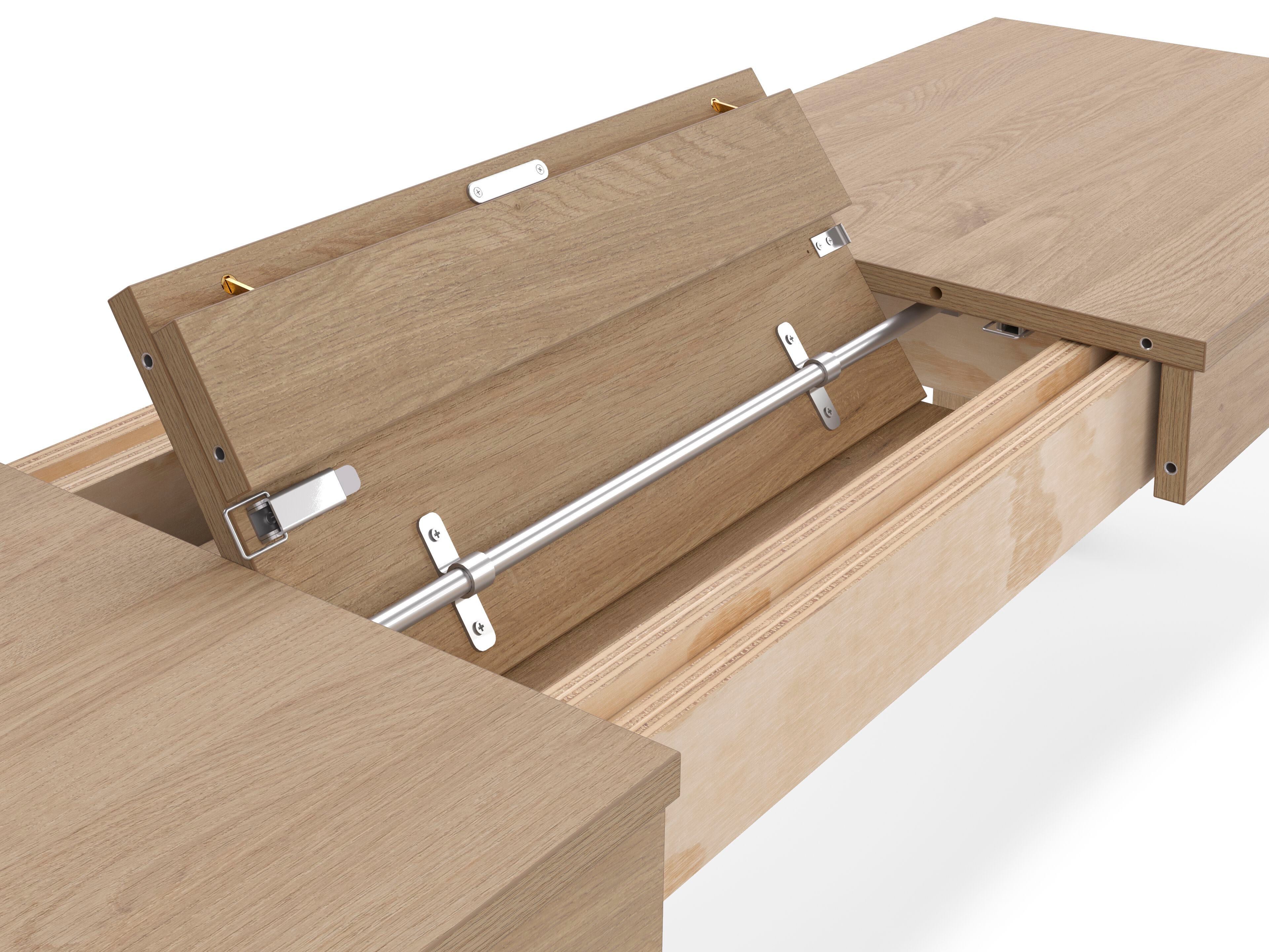 Выдвижной стол из дуба с 2 скамейками Mobili Fiver Rachele ARCH-00144679 - Вид №2