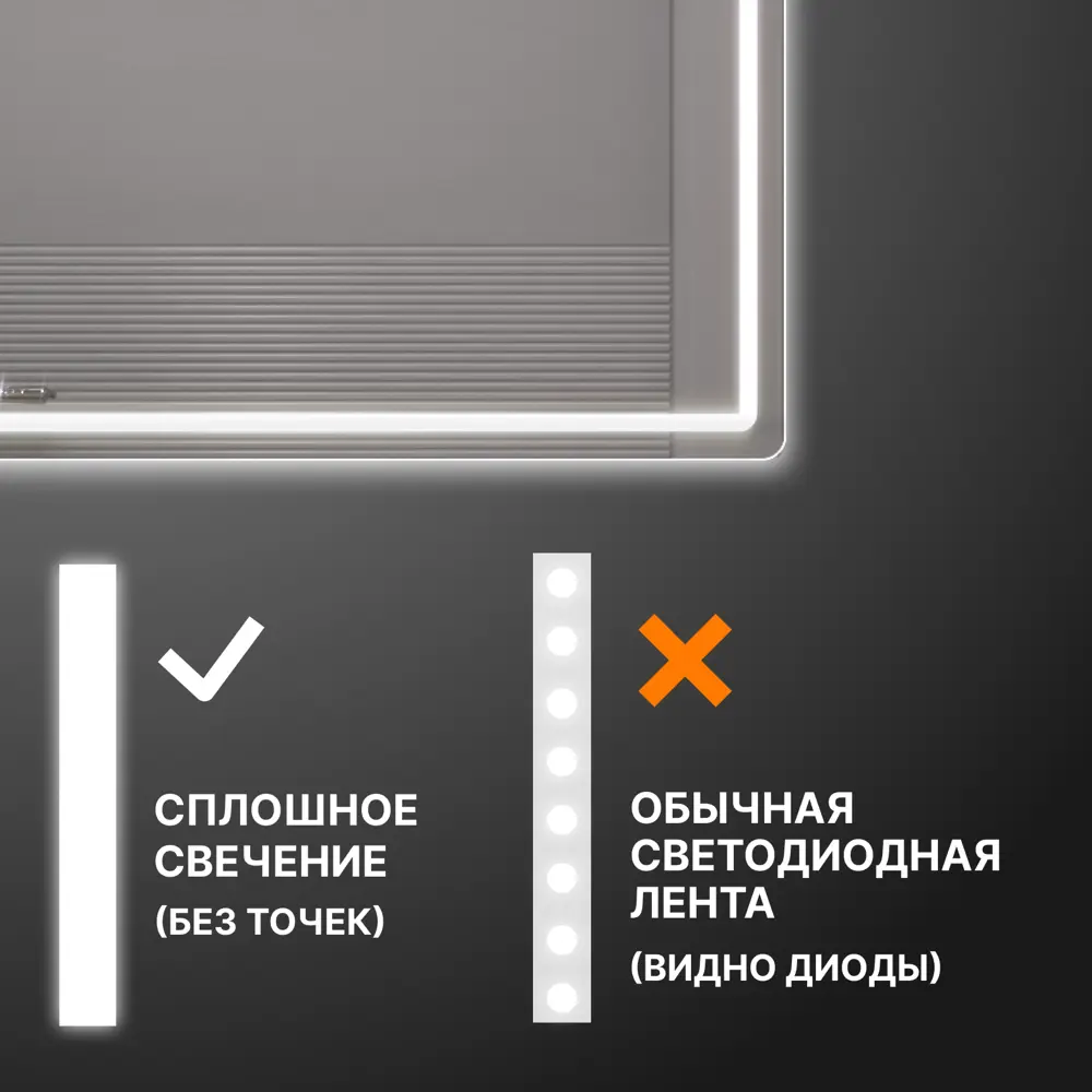 Зеркальный шкаф Vigo Bloss с LED-подсветкой для ванной 89405500 STLM-1565355 - Вид №4
