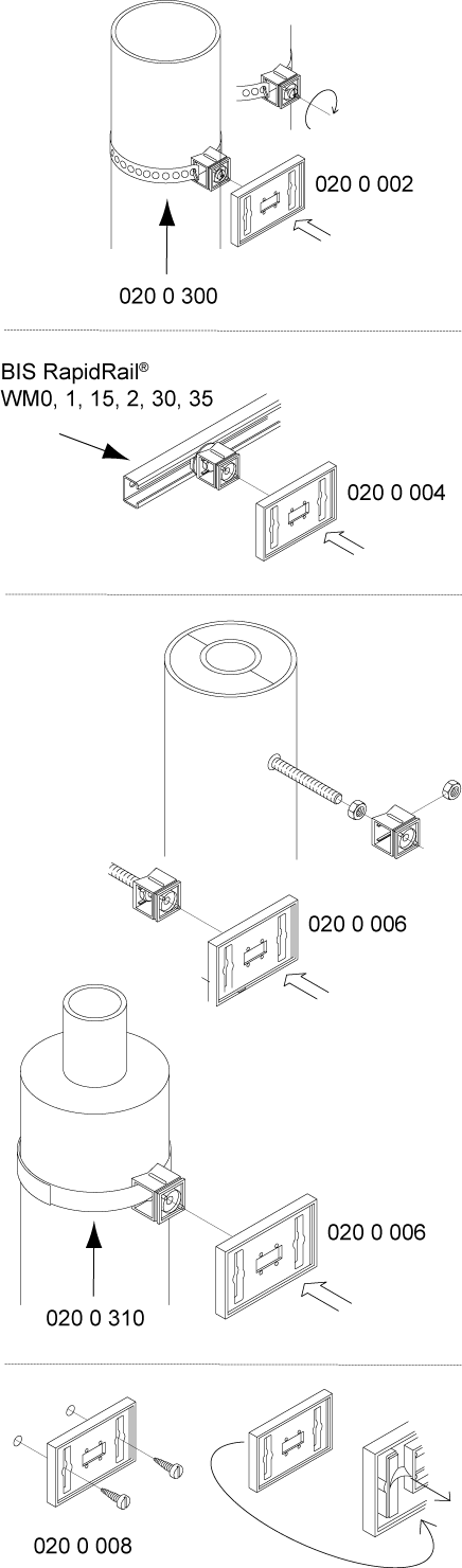 0200006 BIS IKS-2000® Держатели табличек walraven  - Вид №1