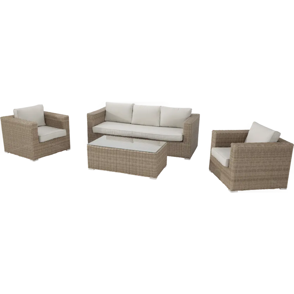 Кресло садовое Alu 820x690x800 мм, алюминий/полиротанг, цвет бежевый 81866593 STLM-2139024 NATERIAL  - Вид №4