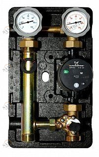 Смесительная насосная группа MEIBES MK 1"1/4 (подача слева) с насосом Grundfos UPM3 Hybrid MEL6683236