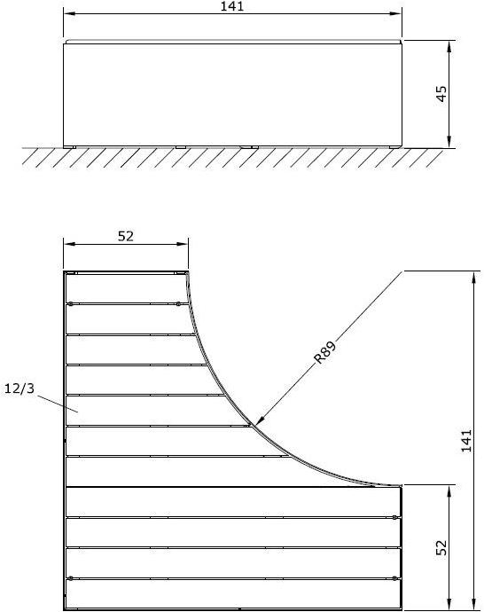 Euroform W Изогнутая деревянная скамья  1770  - Вид №4
