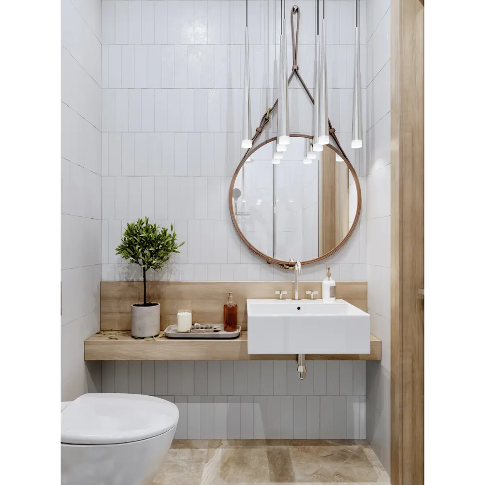 Глазурованный керамогранит Belani Матео 7.5x25 см 0.79 м² цвет белый текстурированный STLM-2010589 - Вид №5