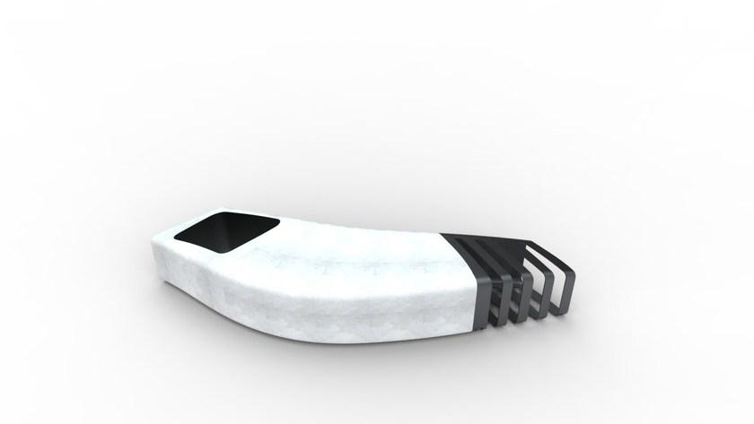 Manufatti Viscio Изогнутая скамья из реконструированного камня без спинки sun-id-1465258 - Вид №2