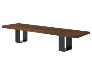 Скамья из массива дерева с железной основой