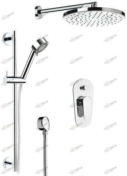 Remer Rubinetterie Направляющая со смесителем, лейкой для душа и ручным душем Class line L 09 s 01