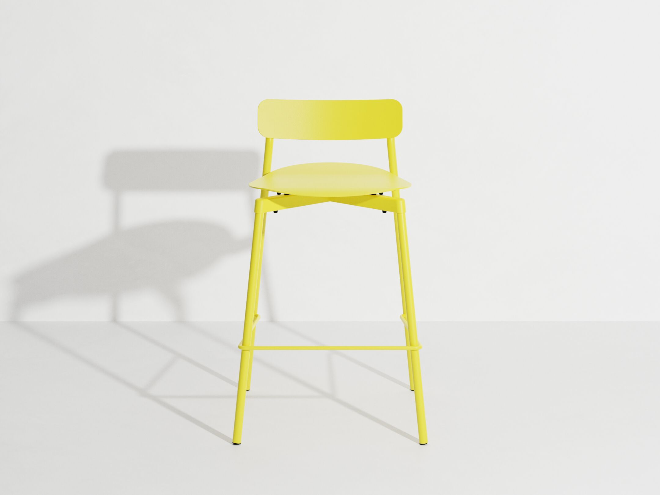 Высокий штабелируемый алюминиевый стул с порошковым покрытием с подставкой для ног Petite Friture Fromme ARCH-00091817 - Вид №16