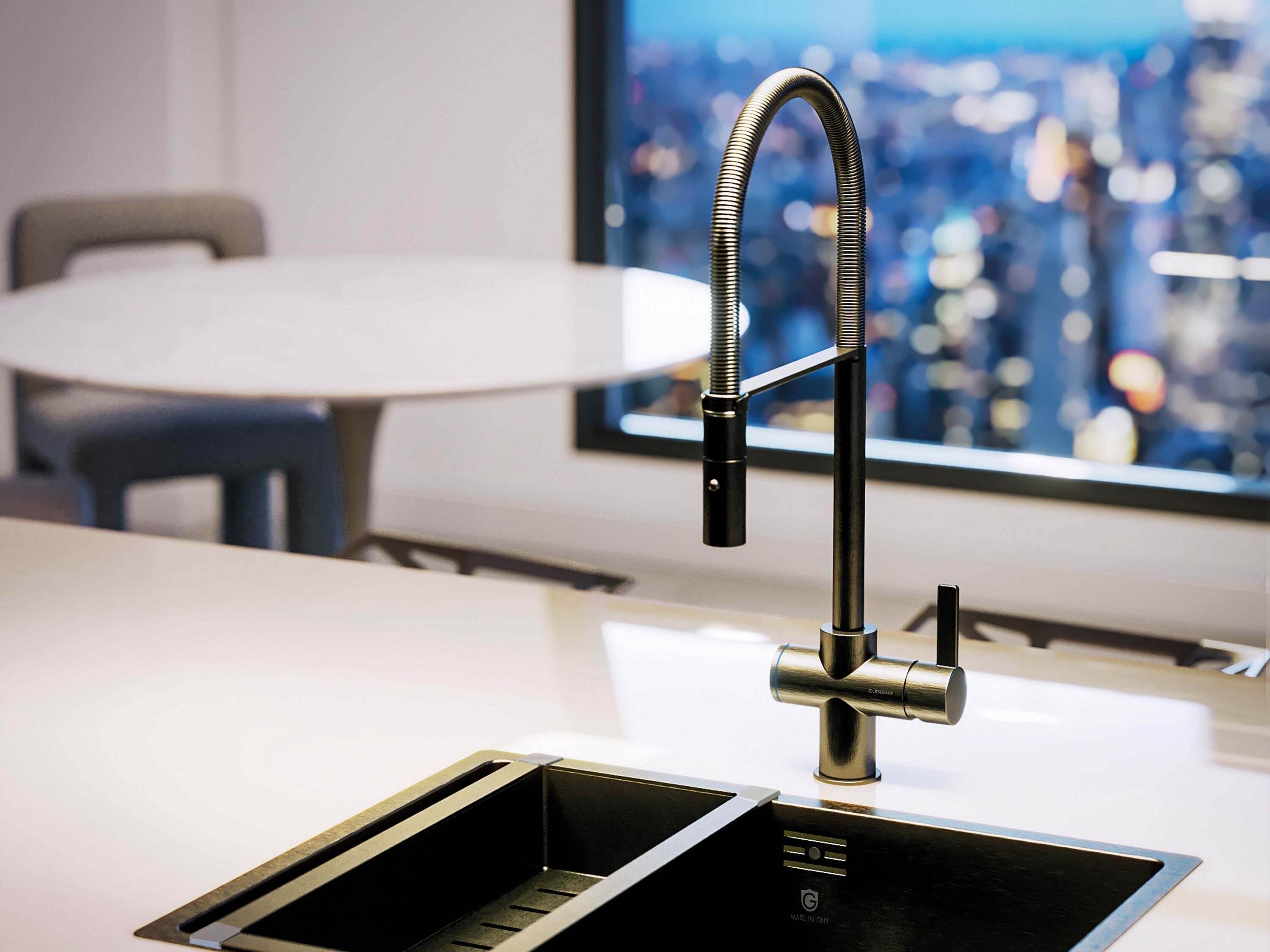 Однорычажный смеситель для кухни с выдвижным ручным душем GUGLIELMI RUBINETTERIE Smartap ARCH-00057383 - Вид №4