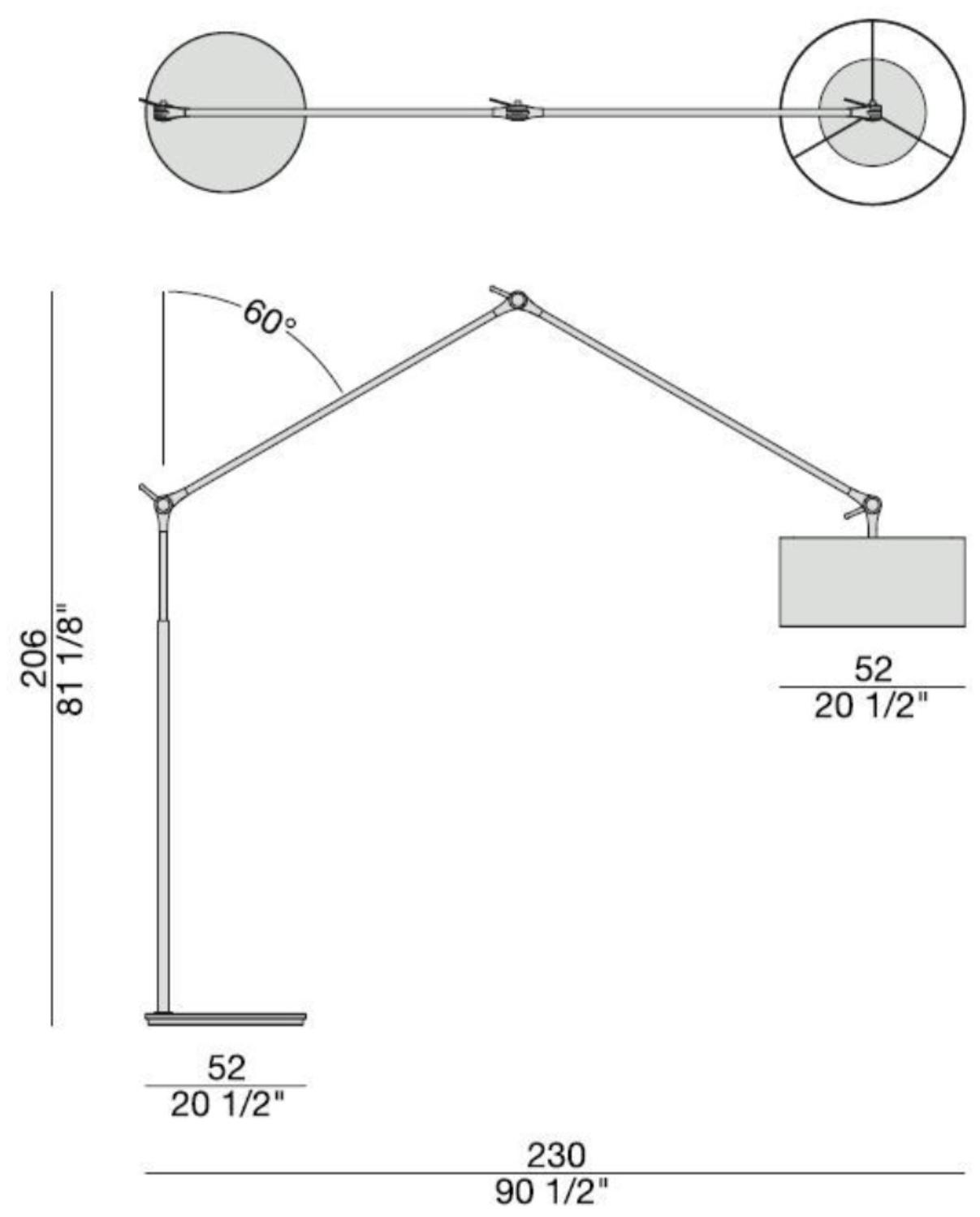 Porada Регулируемый торшер из латуни Iron sun-id-1365874 - Вид №2