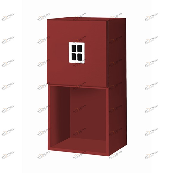 Полка детская вертикальная "Амстердам-1" МАНДАРИН АМСТЕРДАМ 179550 Красный Santreyd 