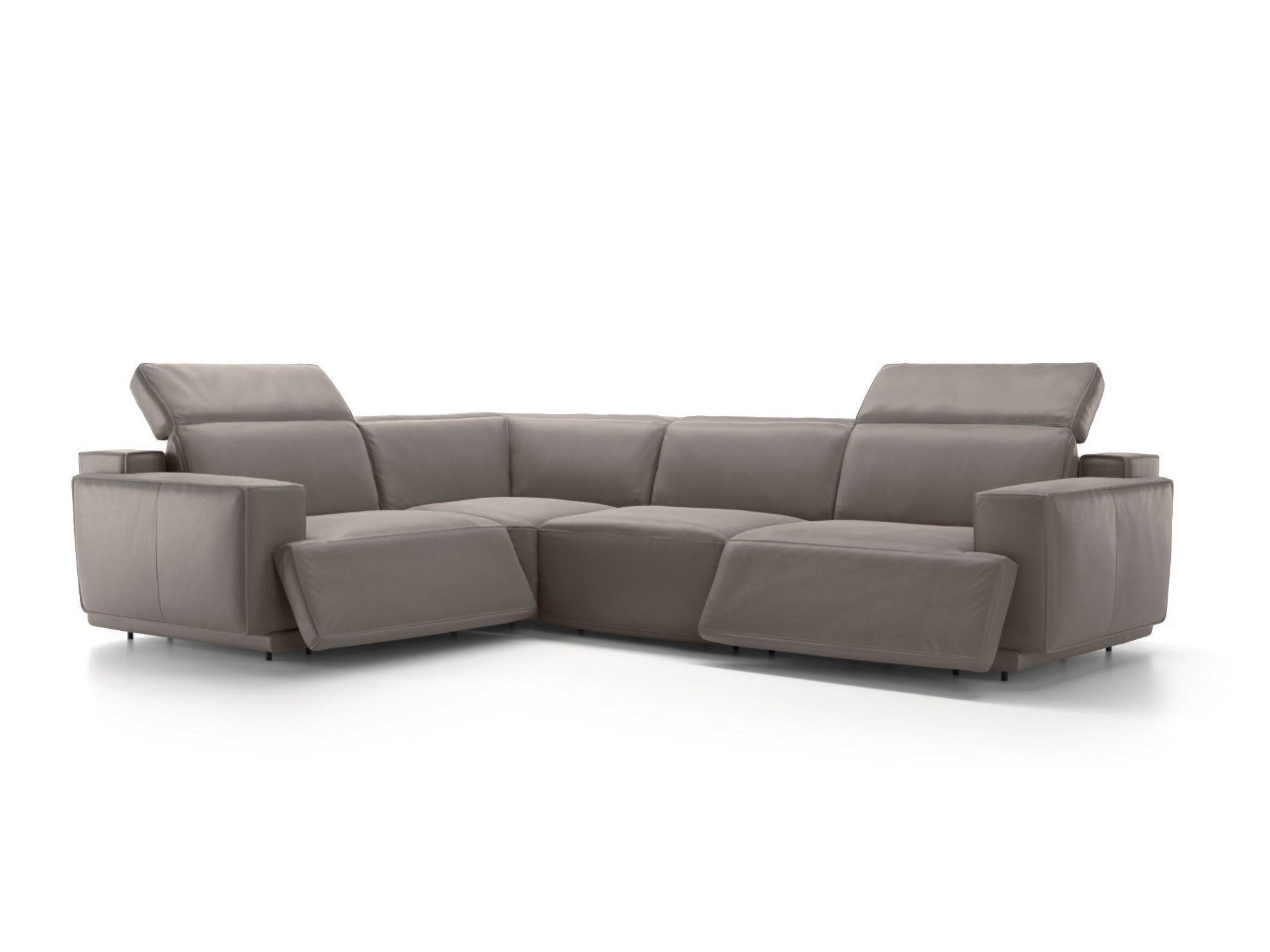 Кожаный угловой диван с откидной спинкой Natuzzi Italia IAGO ARCH-00153082 - Вид №4