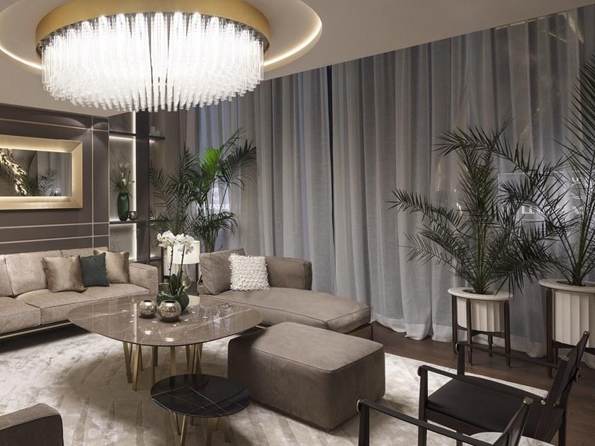 Paolo Castelli Круглый горшок для цветов из натурального камня и металла sun-id-1453088 - Вид №3