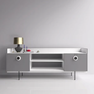 Тумба под телевизор серая Lago BRAGIN DESIGN LIVING 00-3974641 Серый