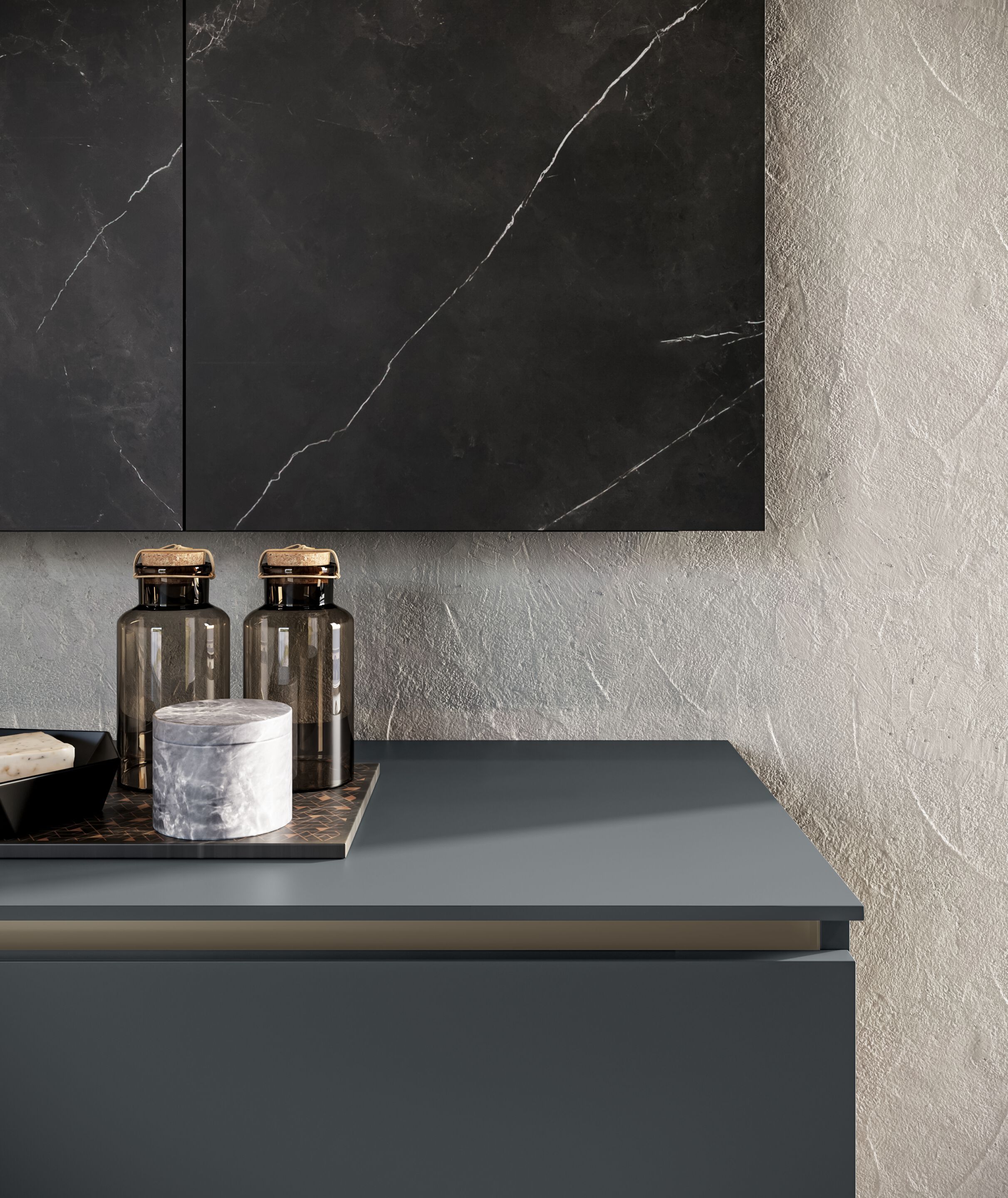 Подвесной шкаф для раковины Fenix с выдвижными ящиками и зеркалом Birex Facto ARCH-00039290 - Вид №3