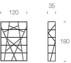 Tonin Casa Открытый двухсторонний стеллаж-разделитель sun-id-1457794 - Вид №6