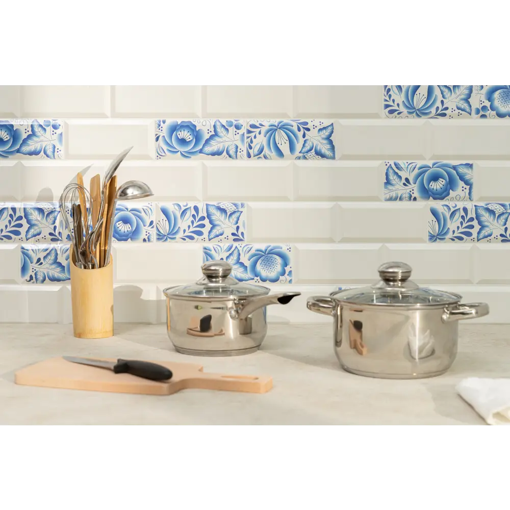 Панель ПВХ листовая 0.3 мм 966х484 мм Гжель 0.47 м² GRACE STLM-2019667 - Вид №3