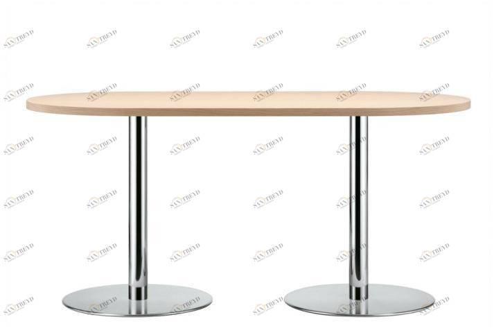 Thonet Овальный стол из стали и дерева S 1123 sun-id-1489955