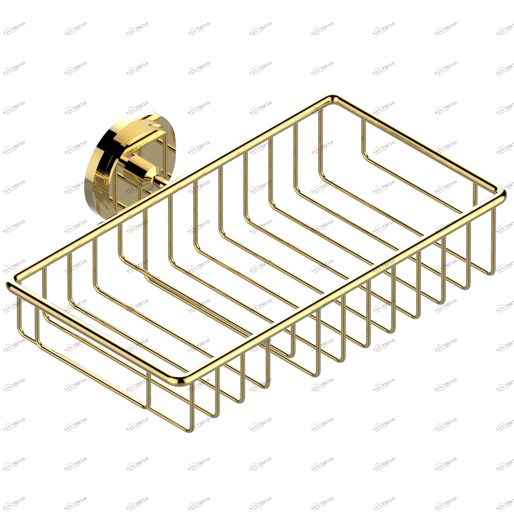 G2K-2620 Полочка комбинированная для мыла и мочалки с фланцем 240 x 130 мм Thg-paris Faubourg - белый фарфор Золото G2K-2620 CAT.F