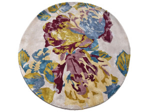 Круглый ковер с длинным ворсом