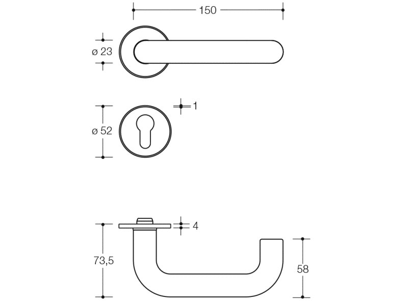 111PCIV11230 Комплект противопожарной защиты с накладками модель 111.23шт. HEWI Beschläge für Innentüren  - Вид №11