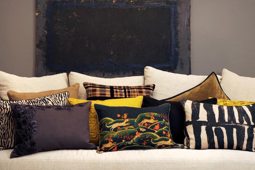 Élitis Прямоугольная подушка со съемным чехлом из хлопка с ручной вышивкой sun-id-1421852 - Вид №2